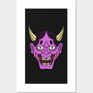 Pink oni Posters and Art